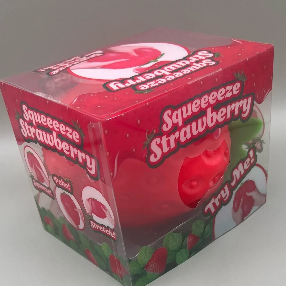 Sunny Days Jumbo SQUEEEZY STRAWBERRY 🍓 Squishy Sensory Stress Relief Toy VIRAL
